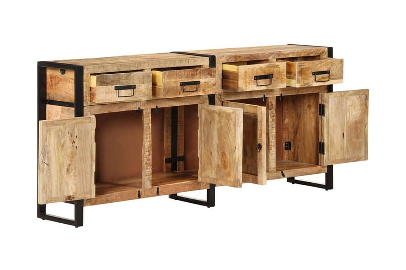 skænk 172x35x80 cm massivt mangotræ - Brun - Skænke & sideboards