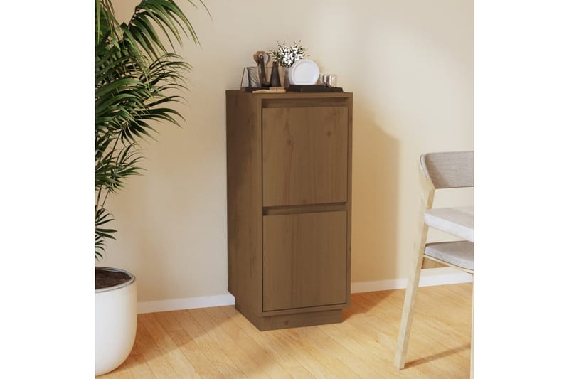 skænk 31,5x34x75 cm massivt fyrretræ gyldenbrun - Brun - Opbevaring - Opbevaringsmøbler - Skænke & sideboards