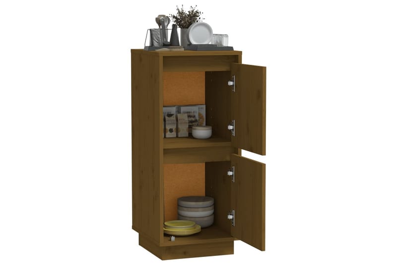 skænk 31,5x34x75 cm massivt fyrretræ gyldenbrun - Brun - Opbevaring - Opbevaringsmøbler - Skænke & sideboards