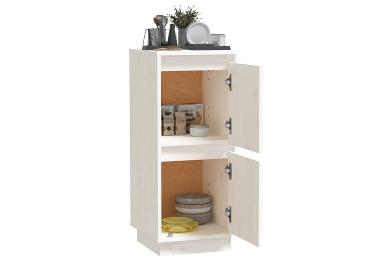 skænk 31,5x34x75 cm massivt fyrretræ hvid - Hvid - Opbevaring - Opbevaringsmøbler - Skænke & sideboards