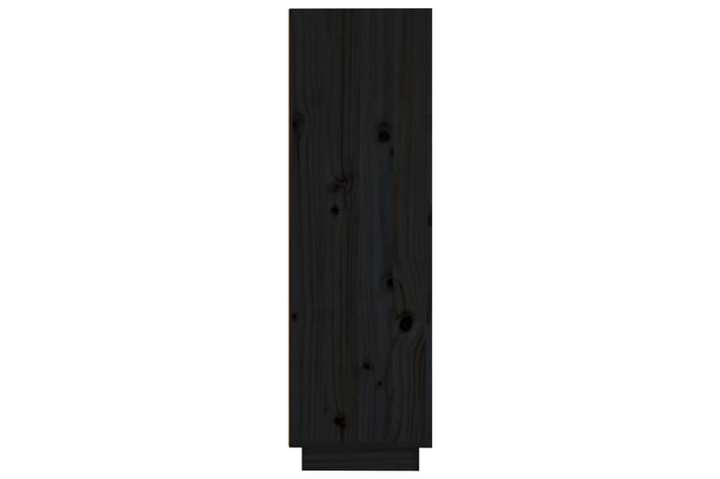 skænk 37x34x110 cm massivt fyrretræ sort - Sort - Skænke & sideboards