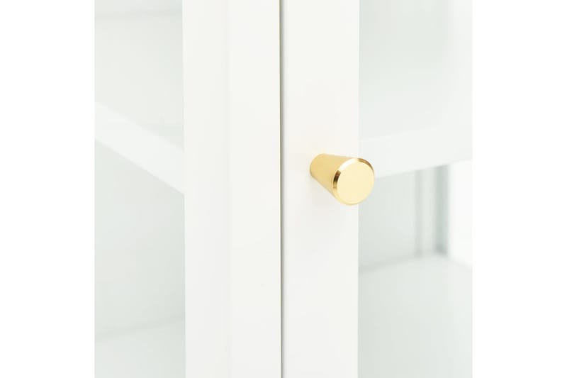 skænk 38x35x70 cm metal og glas - Hvid - Opbevaring - Opbevaringsmøbler - Skænke & sideboards