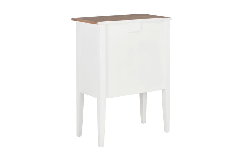 Skænk 54 X 30 X 80 Cm Massivt Træ Hvid - Hvid - Opbevaring - Opbevaringsmøbler - Skænke & sideboards