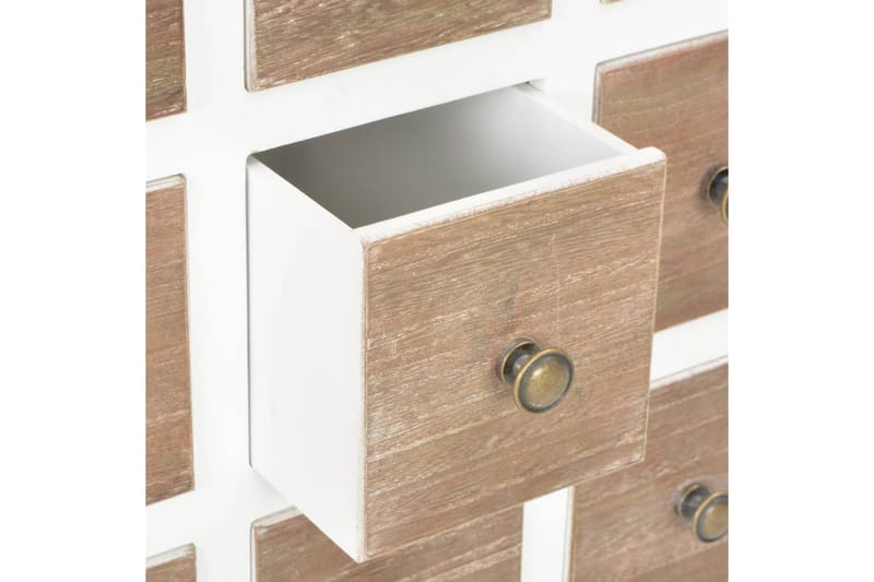 Skænk 54 X 30 X 80 Cm Massivt Træ Hvid - Hvid - Opbevaring - Opbevaringsmøbler - Skænke & sideboards