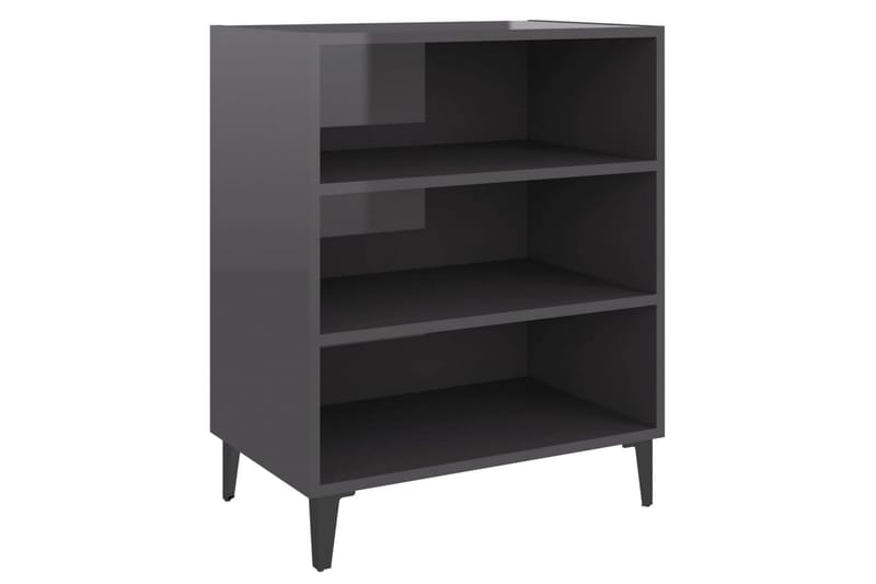 skænk 57x35x70 cm spånplade grå højglans - Grå - Opbevaring - Opbevaringsmøbler - Skænke & sideboards