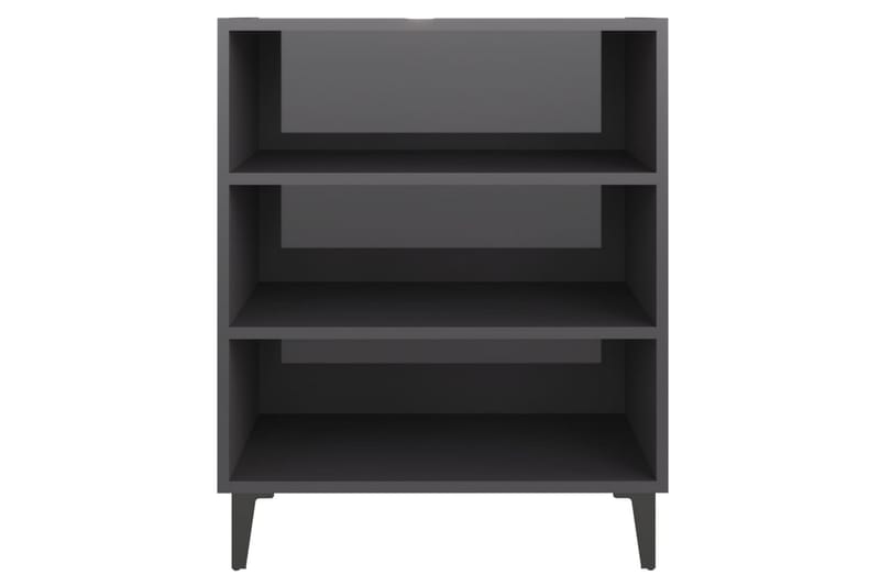 skænk 57x35x70 cm spånplade grå højglans - Grå - Opbevaring - Opbevaringsmøbler - Skænke & sideboards