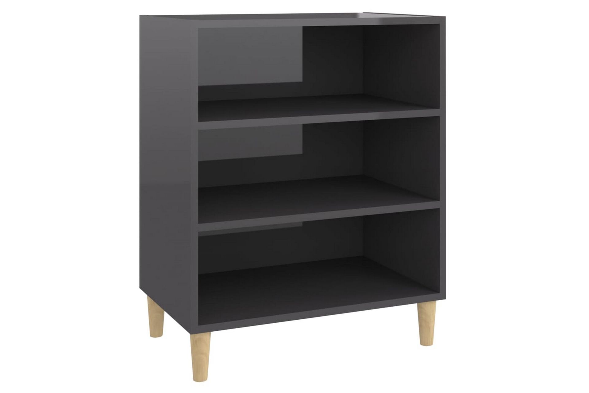 skænk 57x35x70 cm spånplade grå højglans - Grå - Opbevaring - Opbevaringsmøbler - Skænke & sideboards