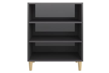 skænk 57x35x70 cm spånplade grå højglans - Grå - Opbevaring - Opbevaringsmøbler - Skænke & sideboards