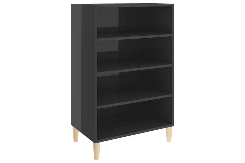 skænk 57x35x90 cm spånplade grå højglans - Grå - Skænke & sideboards