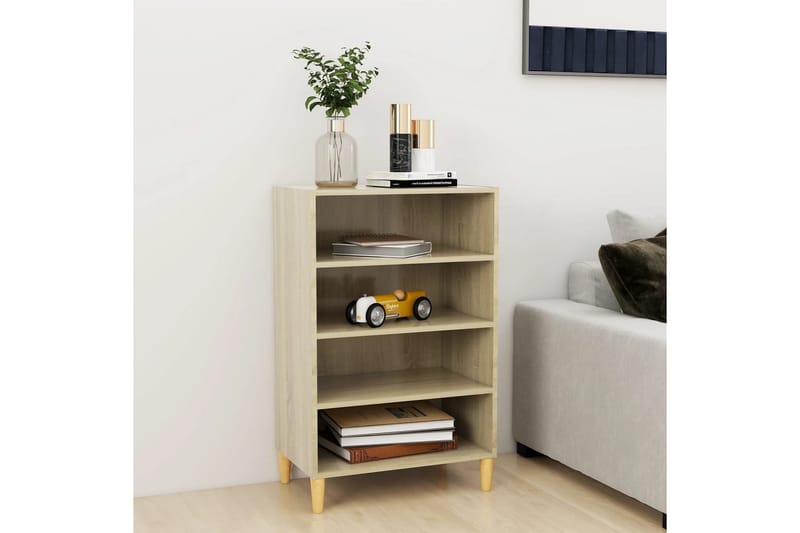 skænk 57x35x90 cm spånplade sonoma-eg - Brun - Opbevaring - Opbevaringsmøbler - Skænke & sideboards