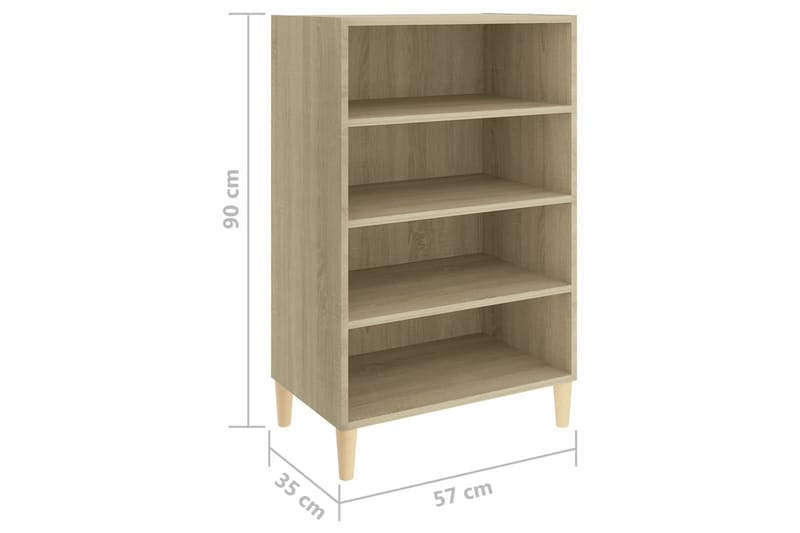 skænk 57x35x90 cm spånplade sonoma-eg - Brun - Opbevaring - Opbevaringsmøbler - Skænke & sideboards