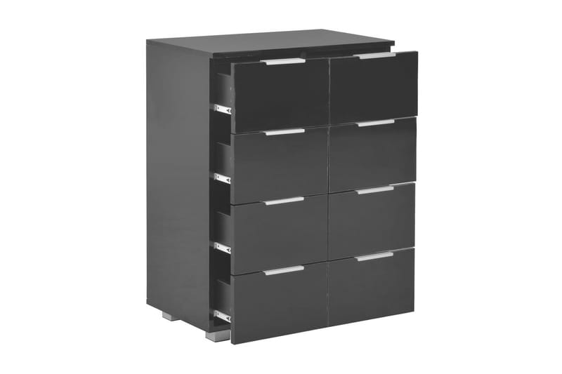 Skænk 60 X 35 X 76 Cm Spånplade Sort Højglans - Sort - Skænke & sideboards