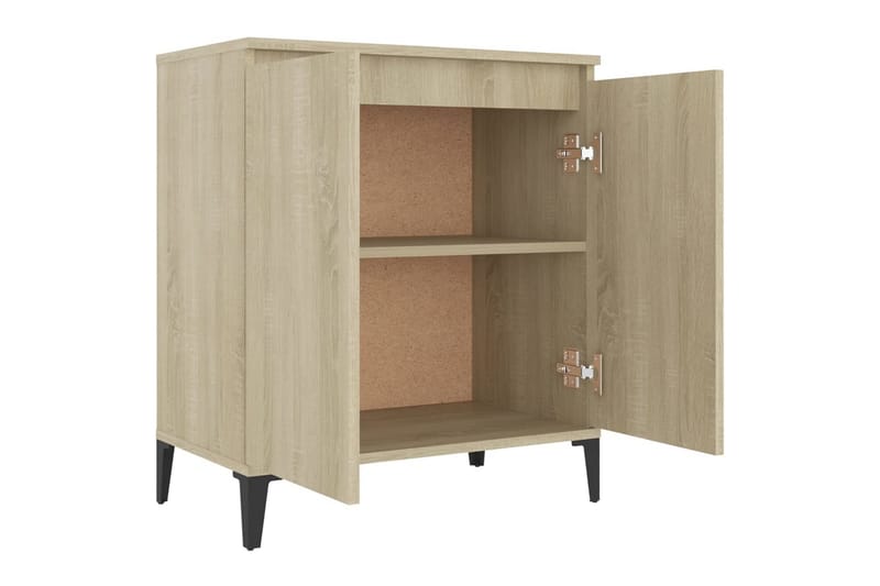 skænk 60x35x70 cm spånplade sonoma-eg - Brun - Skænke & sideboards