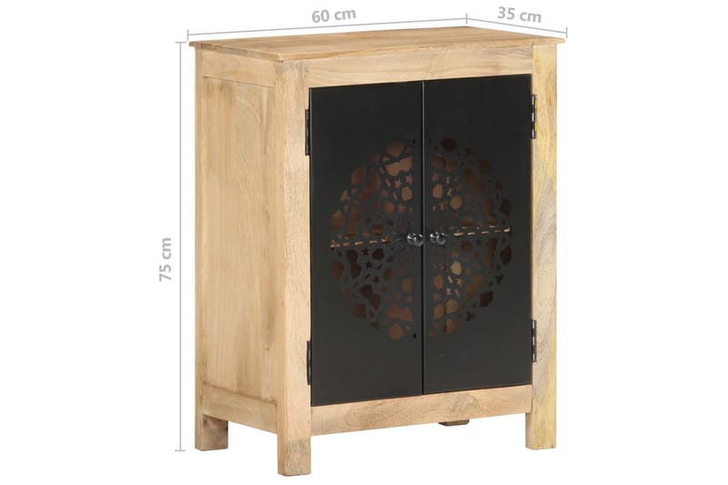 skænk 60x35x75 cm massivt mangotræ - Brun - Opbevaring - Opbevaringsmøbler - Skænke & sideboards