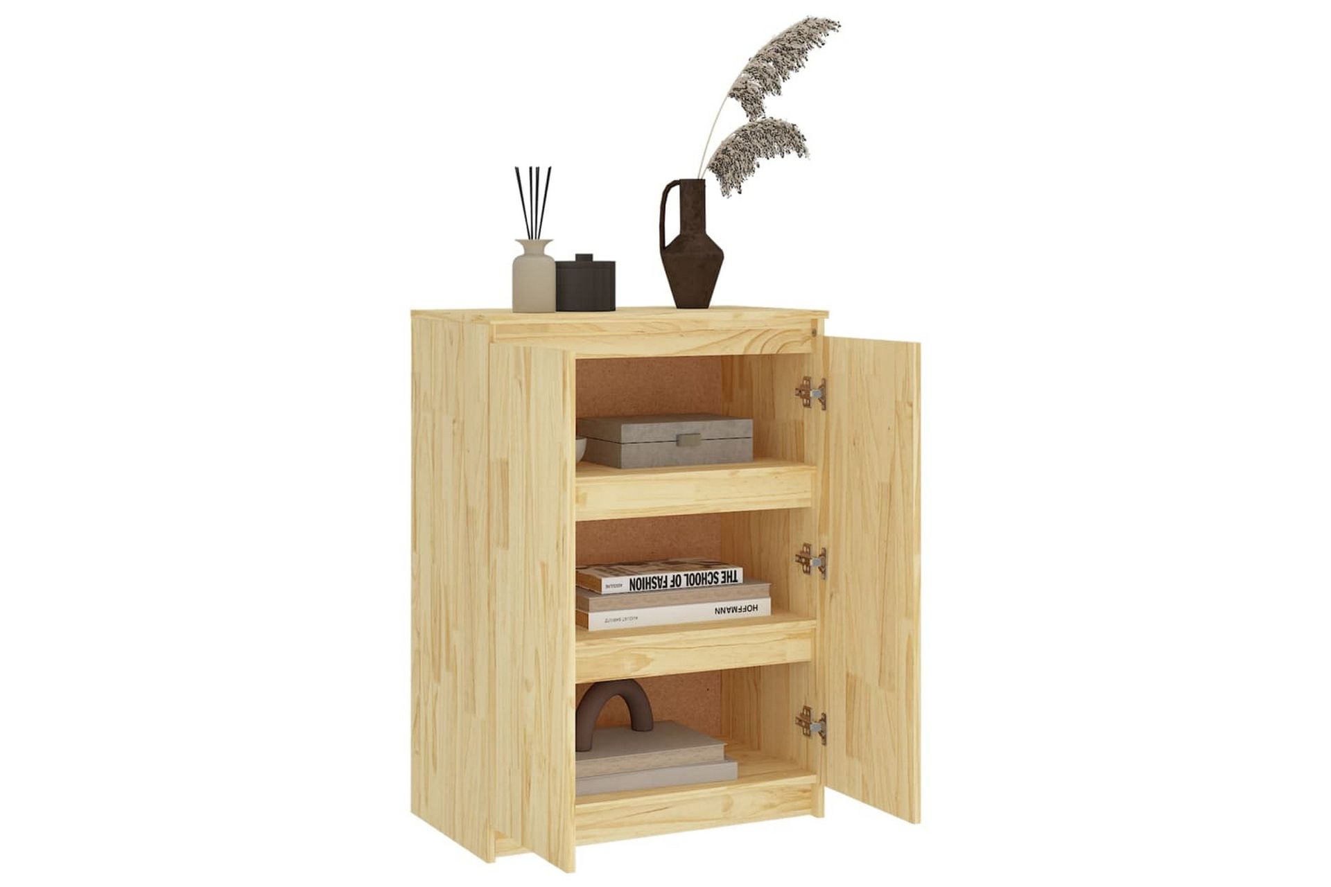 skænk 60x36x84 cm massivt fyrretræ - Brun - Opbevaring - Opbevaringsmøbler - Skænke & sideboards