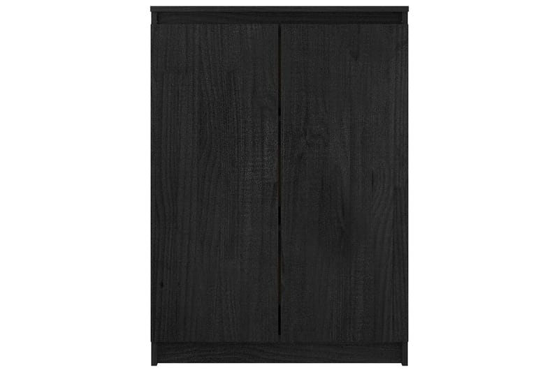 skænk 60x36x84 cm massivt fyrretræ sort - Sort - Skænke & sideboards