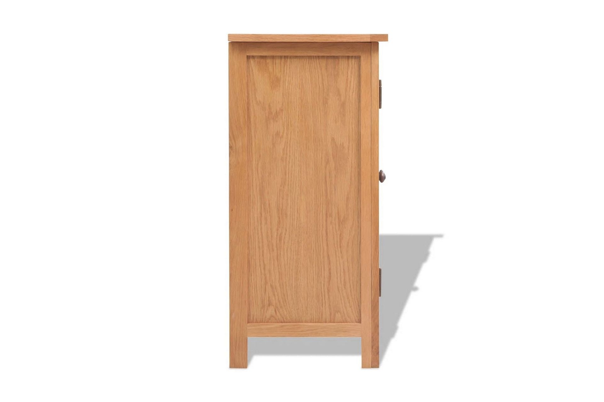 Skænk 70 X 35 X 75 Cm Massivt Egetræ - Brun - Opbevaring - Opbevaringsmøbler - Skænke & sideboards