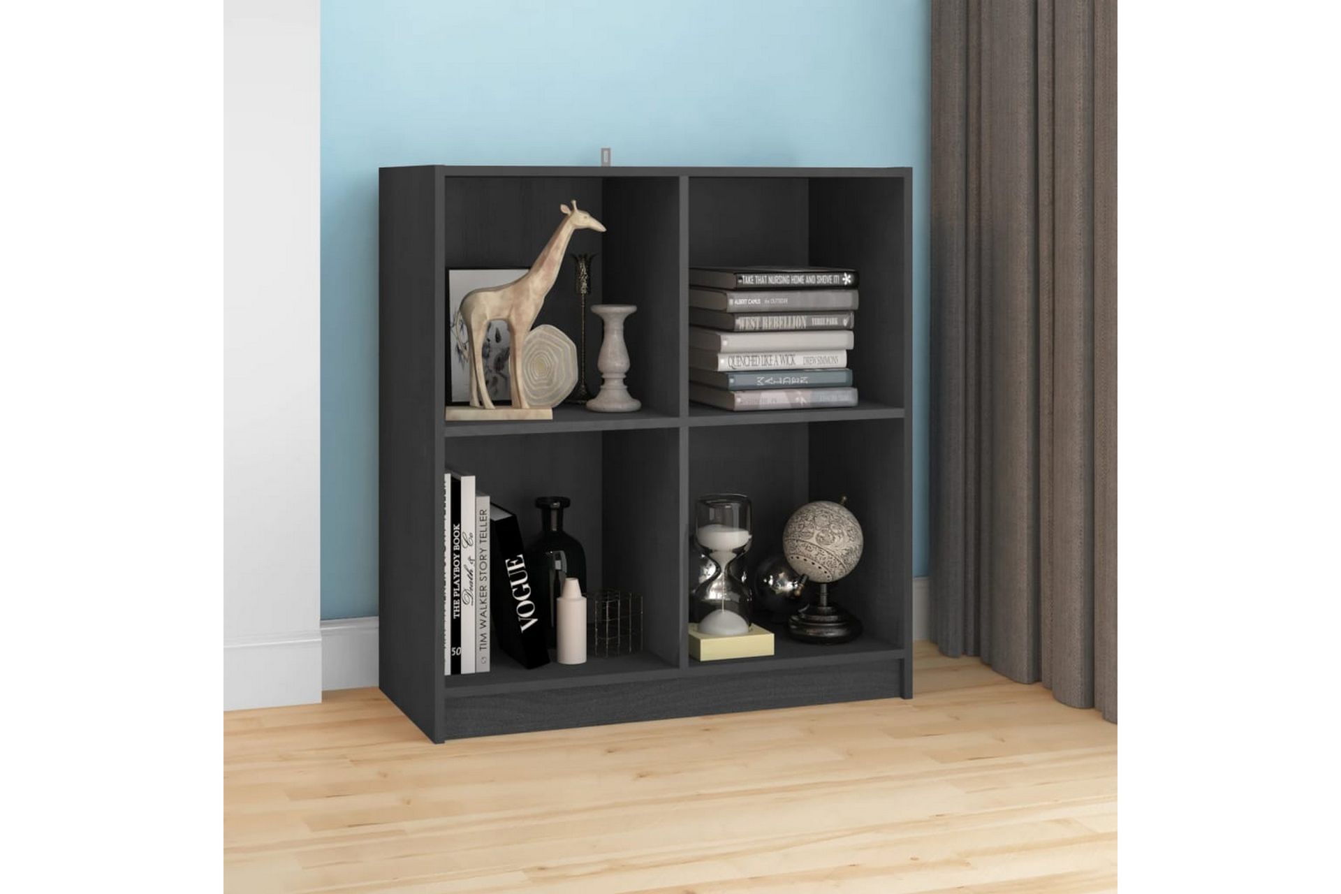 skænk 70x33x76 cm massivt fyrretræ grå - Grå - Opbevaring - Opbevaringsmøbler - Skænke & sideboards