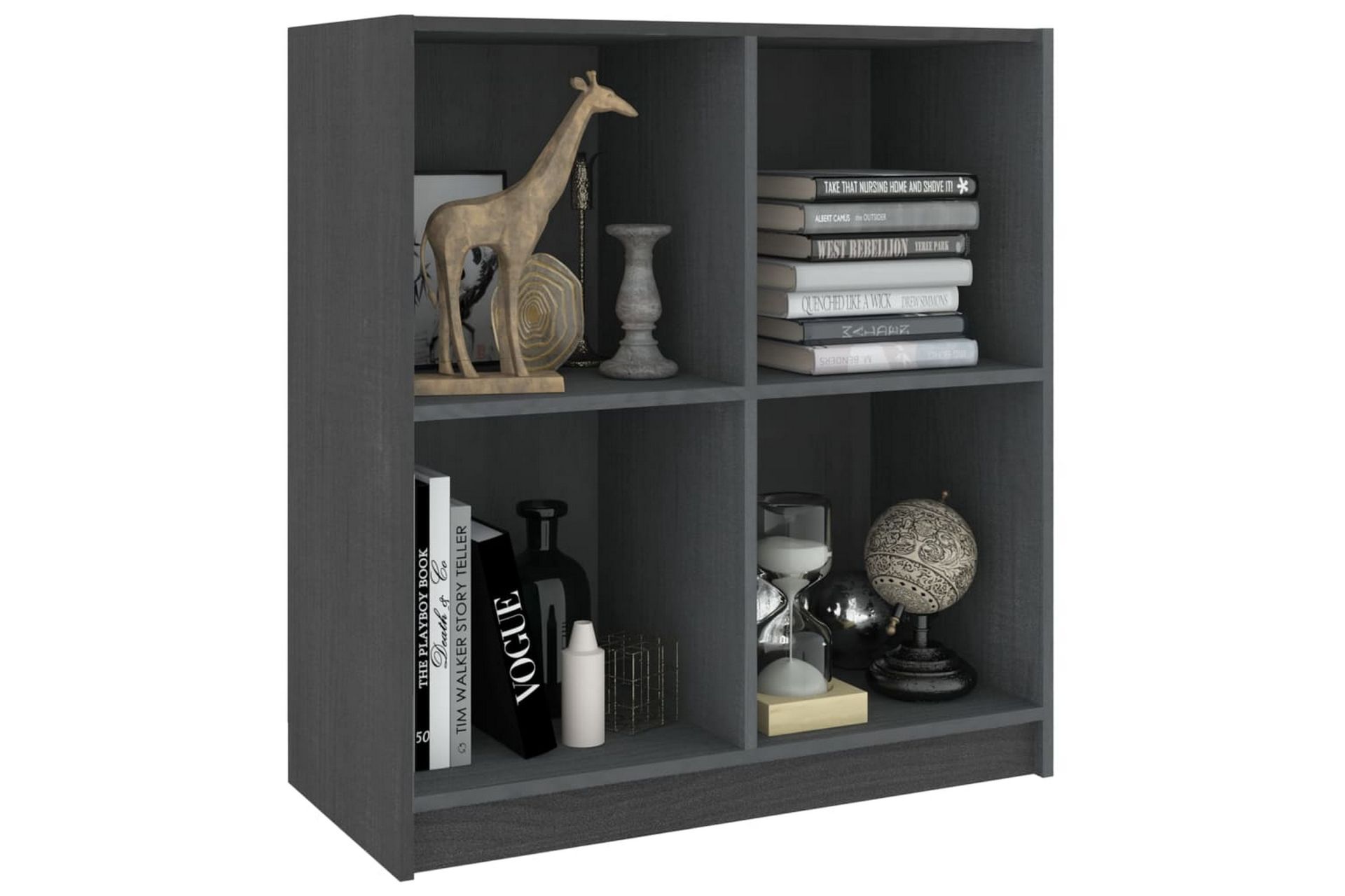 skænk 70x33x76 cm massivt fyrretræ grå - Grå - Opbevaring - Opbevaringsmøbler - Skænke & sideboards