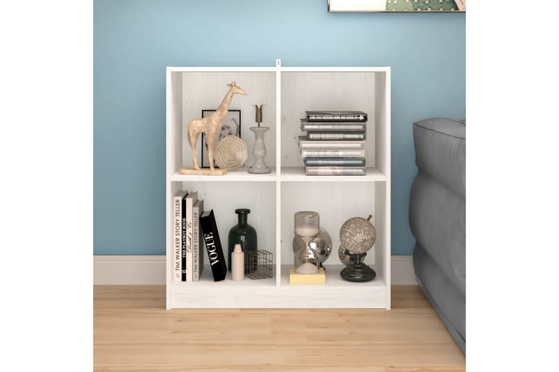skænk 70x33x76 cm massivt fyrretræ hvid - Hvid - Opbevaring - Opbevaringsmøbler - Skænke & sideboards