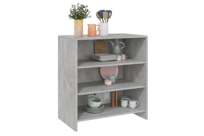 skænk 70x40,5x75 cm spånplade betongrå - Grå - Opbevaring - Opbevaringsmøbler - Skænke & sideboards