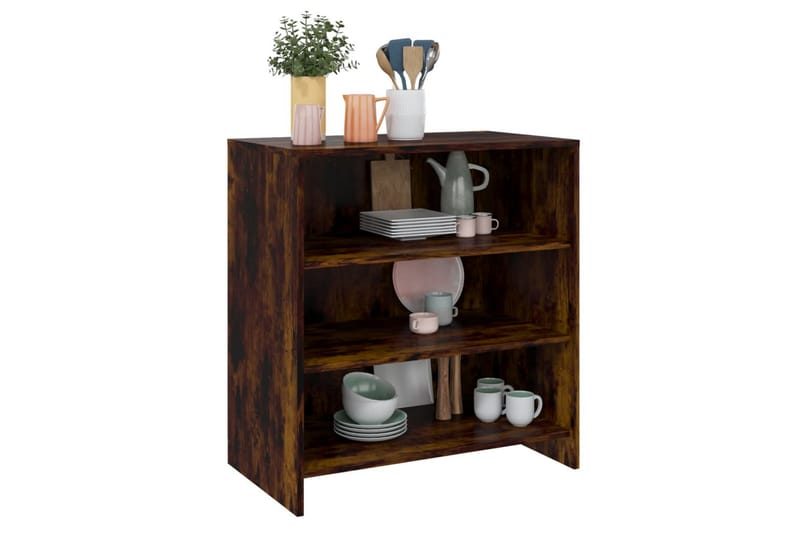 skænk 70x40,5x75 cm spånplade røget egetræsfarve - Brun - Opbevaring - Opbevaringsmøbler - Skænke & sideboards