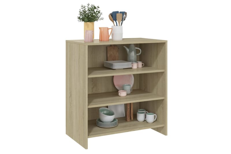 skænk 70x40,5x75 cm spånplade sonoma-eg - Beige - Opbevaring - Opbevaringsmøbler - Skænke & sideboards
