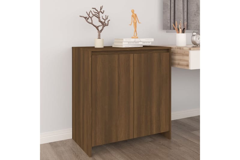 skænk 70x40x73,5 cm spånplade brun egetræsfarve - Brun - Skænke & sideboards