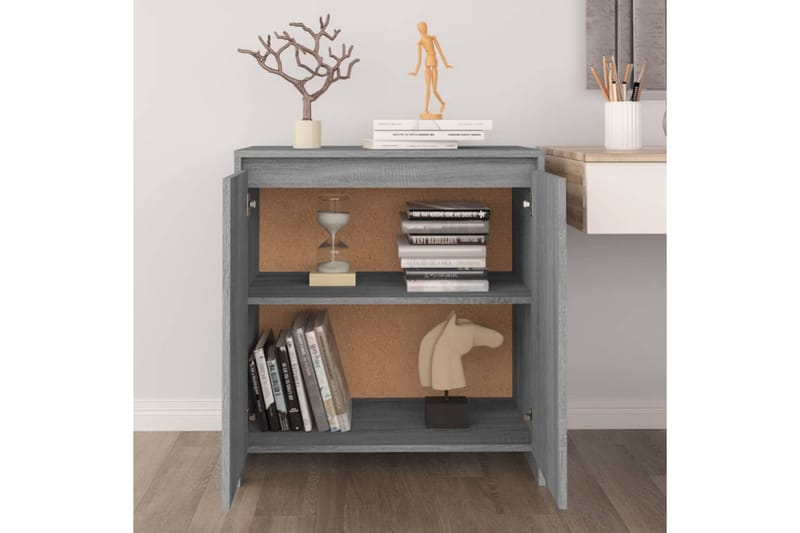 skænk 70x40x73,5 cm spånplade grå sonoma-eg - Grå - Opbevaring - Opbevaringsmøbler - Skænke & sideboards