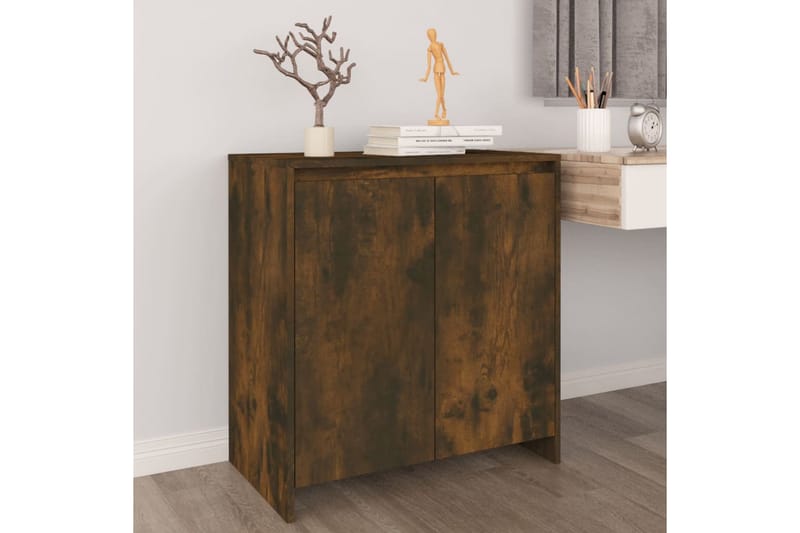 skænk 70x40x73,5 cm spånplade røget eg - Brun - Skænke & sideboards