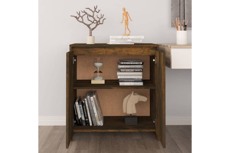 skænk 70x40x73,5 cm spånplade røget eg - Brun - Skænke & sideboards