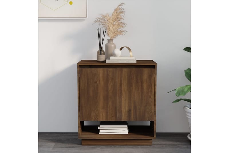 skænk 70x41x75 cm spånplade brun egetræsfarve - Brun - Skænke & sideboards