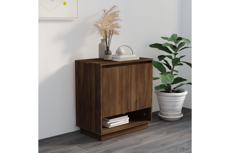 skænk 70x41x75 cm spånplade brun egetræsfarve - Brun - Skænke & sideboards