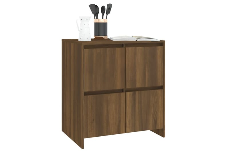 skænk 70x41x75 cm spånplade brun egetræsfarve - Brun - Skænke & sideboards