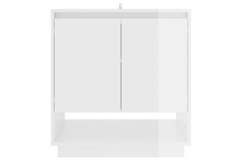 skænk 70x41x75 cm spånplade hvid højglans - Hvid - Skænke & sideboards