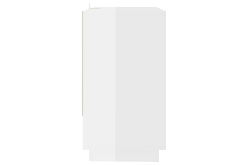skænk 70x41x75 cm spånplade hvid højglans - Hvid - Skænke & sideboards