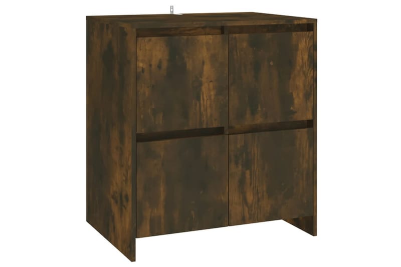 skænk 70x41x75 cm spånplade røget egetræsfarve - Brun - Skænke & sideboards