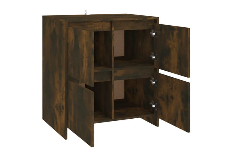 skænk 70x41x75 cm spånplade røget egetræsfarve - Brun - Skænke & sideboards