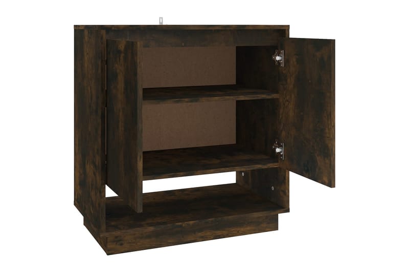 skænk 70x41x75 cm spånplade røget egetræsfarve - Brun - Skænke & sideboards