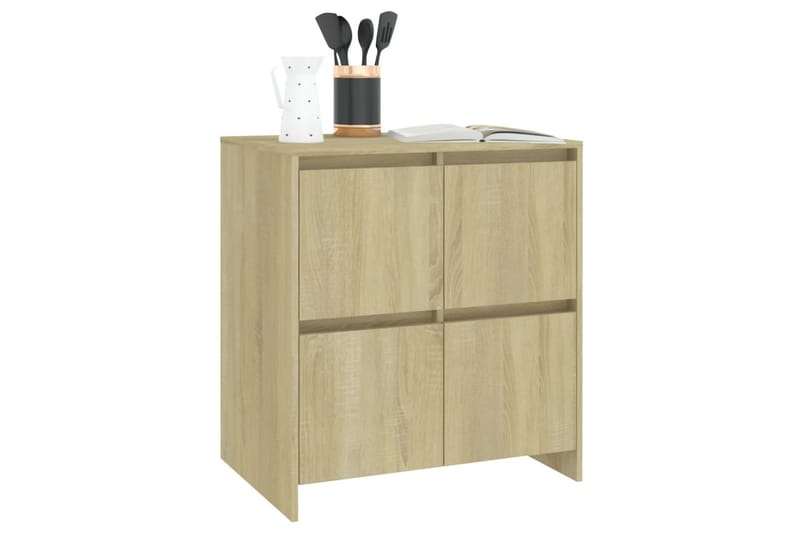 skænk 70x41x75 cm spånplade sonoma-eg - Brun - Skænke & sideboards