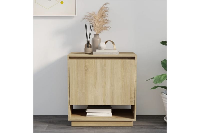 skænk 70x41x75 cm spånplade sonoma-eg - Brun - Skænke & sideboards