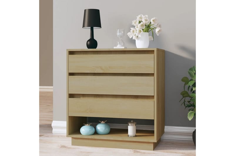 skænk 70x41x75 cm spånplade sonoma-eg - Brun - Opbevaring - Opbevaringsmøbler - Skænke & sideboards