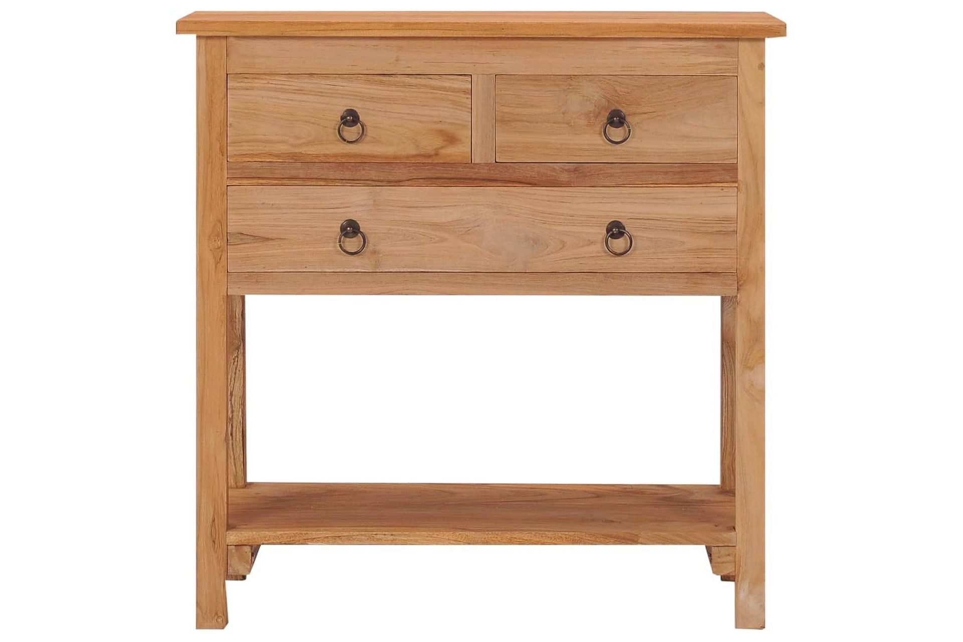 Skænk 78x35x80 cm Massivt Teaktræ - Brun - Opbevaring - Opbevaringsmøbler - Skænke & sideboards