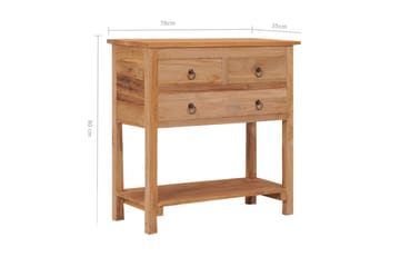 Skænk 78x35x80 cm Massivt Teaktræ - Brun - Opbevaring - Opbevaringsmøbler - Skænke & sideboards