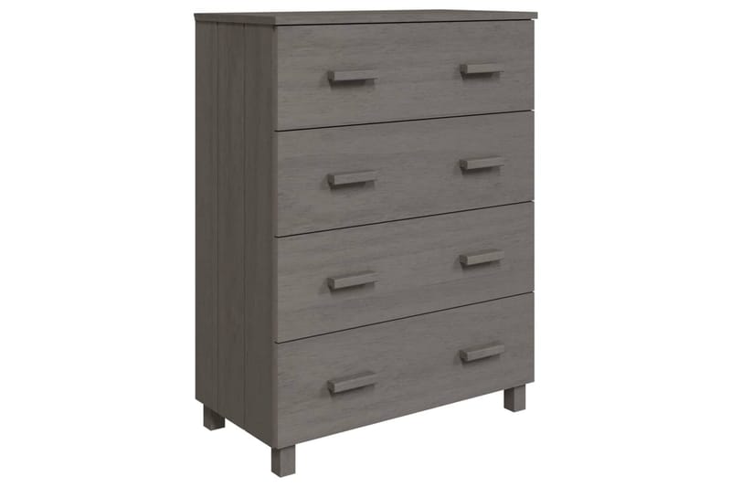 skænk 79x40x103,5 cm massivt fyrretræ lysegrå - Grå - Opbevaring - Opbevaringsmøbler - Skænke & sideboards