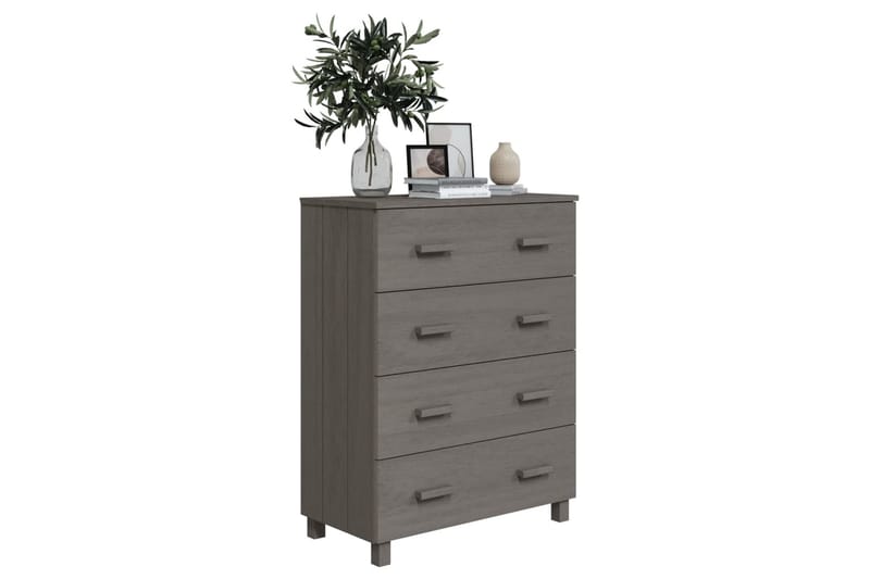 skænk 79x40x103,5 cm massivt fyrretræ lysegrå - Grå - Opbevaring - Opbevaringsmøbler - Skænke & sideboards
