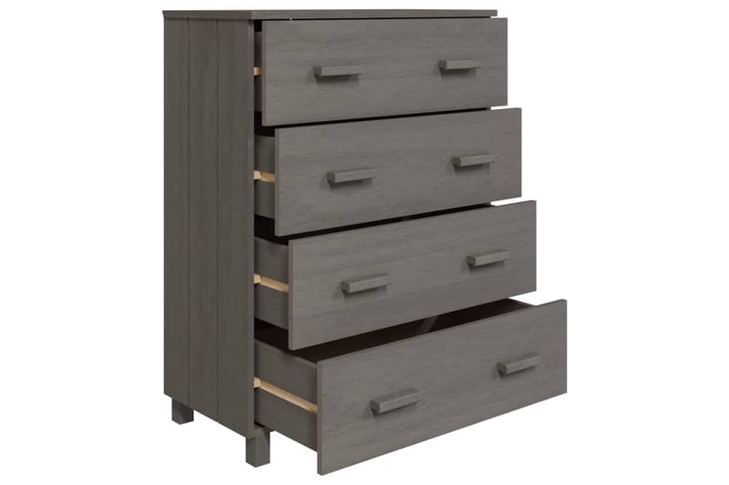 skænk 79x40x103,5 cm massivt fyrretræ lysegrå - Grå - Opbevaring - Opbevaringsmøbler - Skænke & sideboards