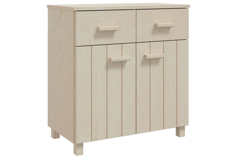 skænk 79x40x80 cm massivt fyrretræ gyldenbrun - Brun - Skænke & sideboards