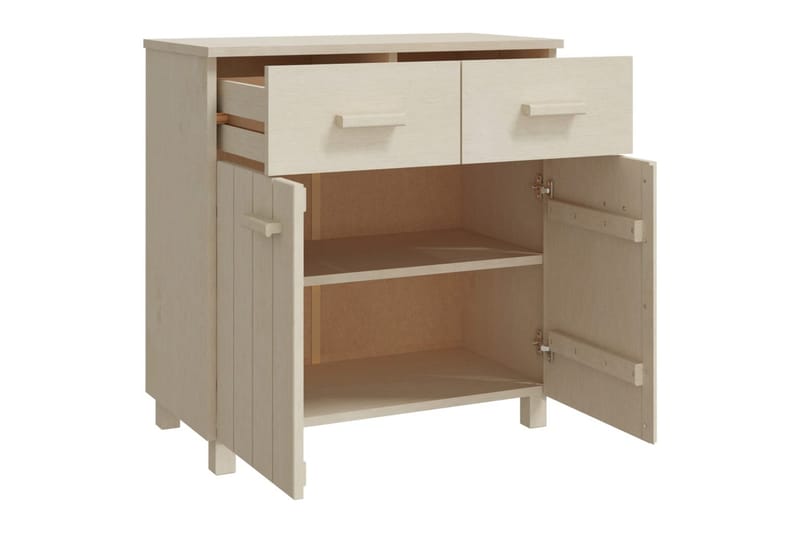 skænk 79x40x80 cm massivt fyrretræ gyldenbrun - Brun - Opbevaring - Opbevaringsmøbler - Skænke & sideboards