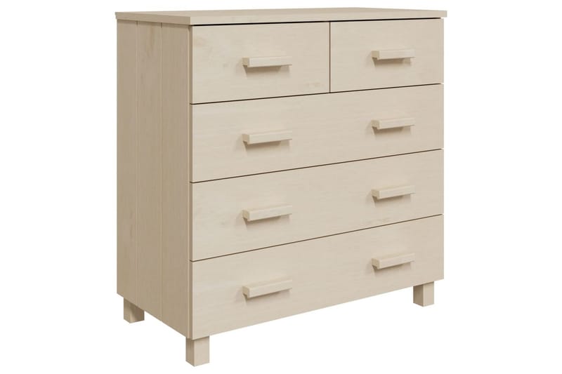 skænk 79x40x80 cm massivt fyrretræ gyldenbrun - Brun - Opbevaring - Opbevaringsmøbler - Skænke & sideboards